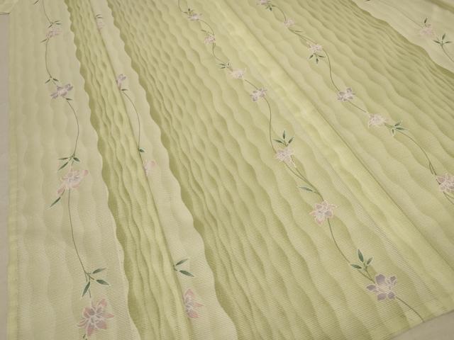 平和屋着物＊夏物　小紋　絽　草花間道　洗える着物　AABD8916jd