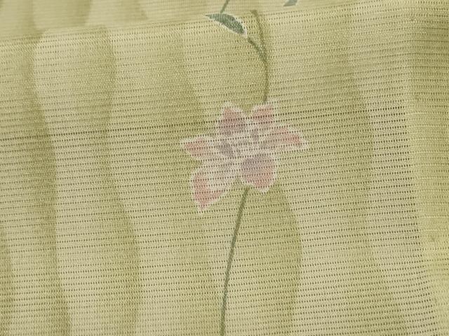 平和屋着物＊夏物　小紋　絽　草花間道　洗える着物　AABD8916jd