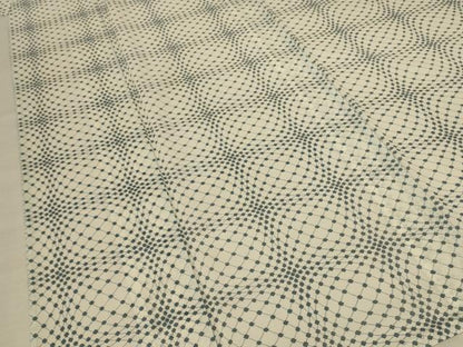 平和屋着物＊夏物 小紋 絽 幾何学文様 正絹 逸品 AABD8917jd