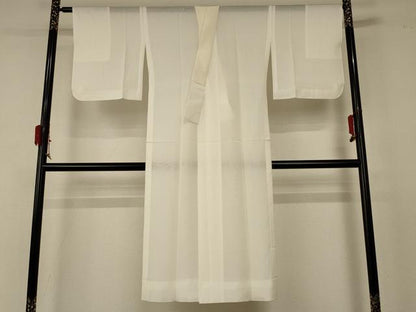 平和屋着物＊夏物 長襦袢 絽 象牙色 正絹 逸品 AABD8924jd