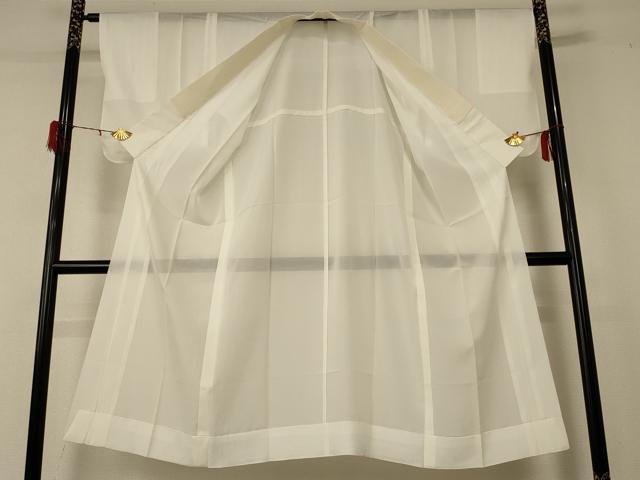平和屋着物＊夏物 長襦袢 絽 象牙色 正絹 逸品 AABD8924jd