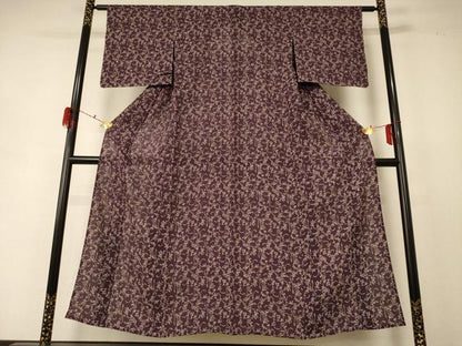 平和屋着物＊夏物 小紋 絽 草花文 正絹 逸品 AABD8926jd