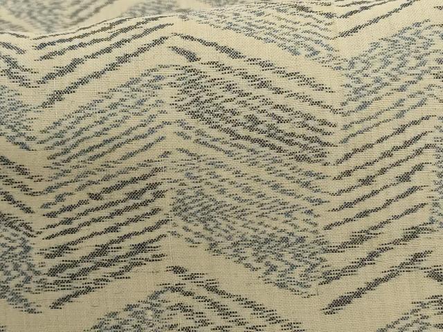 平和屋着物＊夏物 本場小千谷ちぢみ 幾何学文様 麻 逸品 AABD8930jd
