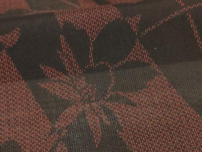 平和屋着物＊夏物 小紋 紗 草花文 洗える着物 AABD8933jd