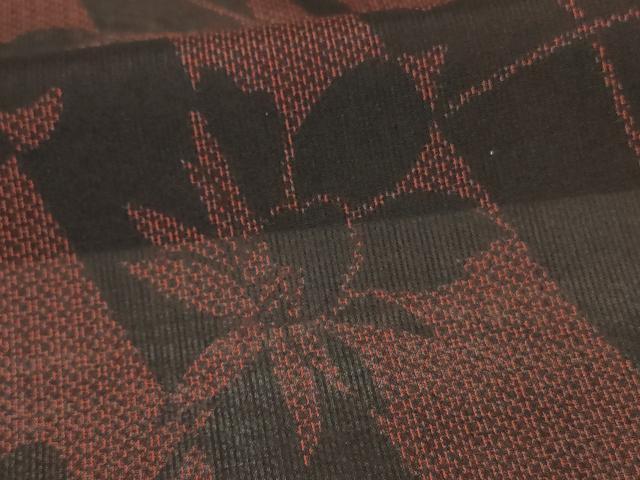 平和屋着物＊夏物 小紋 紗 草花文 洗える着物 AABD8933jd