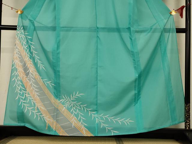 平和屋着物＊夏物 訪問着 絽 渡橋枝葉文 洗える着物 AABD8937jd