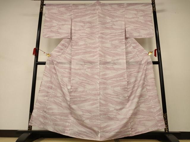平和屋着物＊夏物 小紋 絽 流水文 洗える着物 AABD8939jd