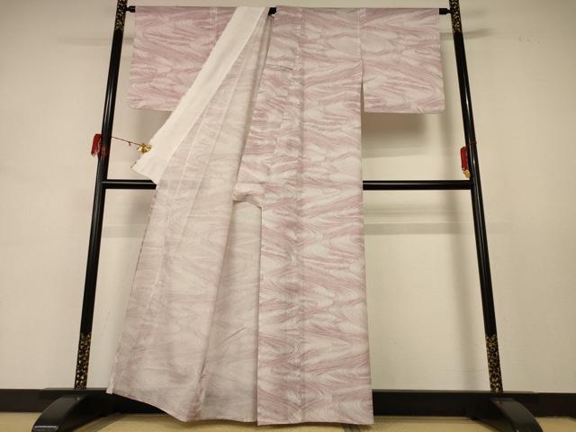 平和屋着物＊夏物 小紋 絽 流水文 洗える着物 AABD8939jd