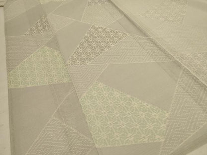 平和屋着物＊夏物 小紋 絽 切嵌吉祥文 正絹 逸品 AABD8942jd