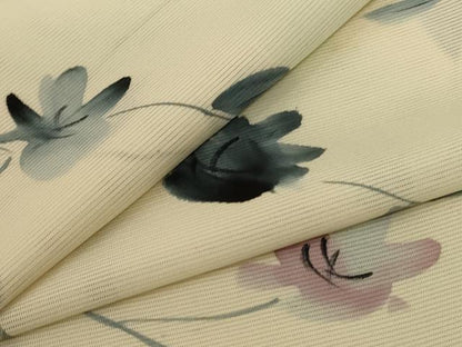 平和屋着物＊夏物 小紋 絽 草花文 暈し染め 正絹 逸品 未使用 AABD8943jd