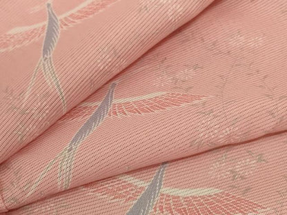 平和屋着物＊夏物 小紋 絽 花鳥文 金彩 洗える着物 AABD8954jd