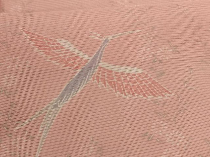 平和屋着物＊夏物 小紋 絽 花鳥文 金彩 洗える着物 AABD8954jd