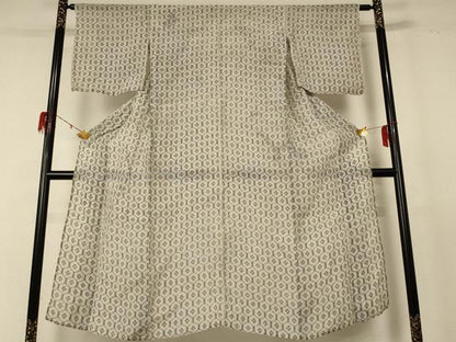 平和屋着物＊夏物 上布 亀甲花文 麻 逸品 AABD8963jd