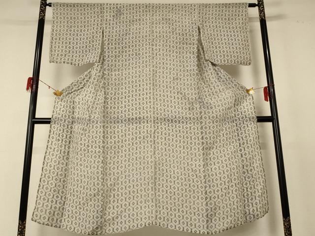 平和屋着物＊夏物 上布 亀甲花文 麻 逸品 AABD8963jd