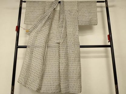 平和屋着物＊夏物 上布 亀甲花文 麻 逸品 AABD8963jd