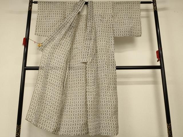 平和屋着物＊夏物 上布 亀甲花文 麻 逸品 AABD8963jd