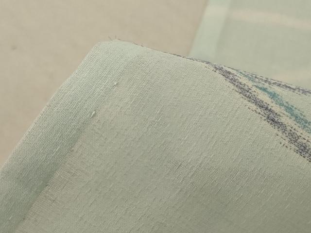 平和屋着物＊夏物　小紋　紗　芝　洗える着物　AABD8966jd