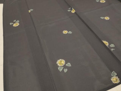 平和屋着物＊夏物 小紋 絽 草花文 正絹 逸品 AABD8969jd