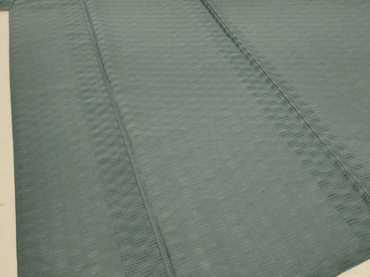平和屋着物＊夏物 色無地 変わり絽 湊鼠色 正絹 逸品 AABD8977jd