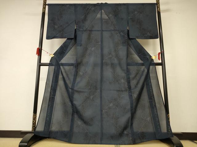 平和屋着物＊夏物 本場大島紬 夏大島 枝葉文 正絹 逸品 AABD8986jd