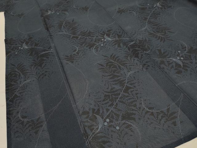 平和屋着物＊夏物 本場大島紬 夏大島 枝葉文 正絹 逸品 AABD8986jd