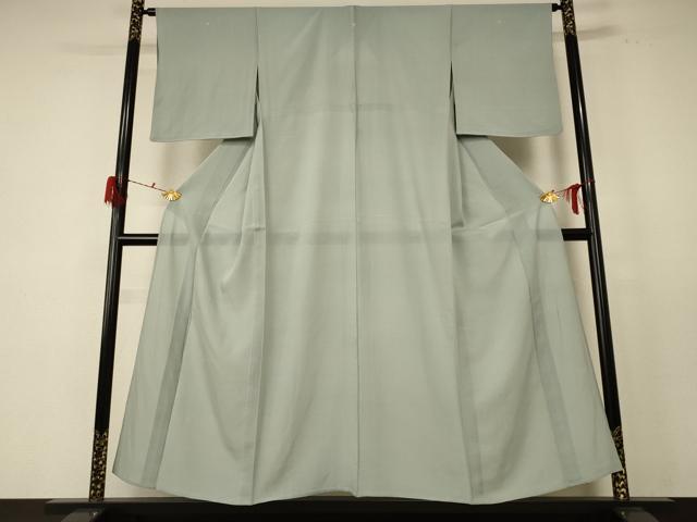 平和屋着物＊夏物 色無地 絽 千草鼠色 正絹 逸品 AABD8988jd