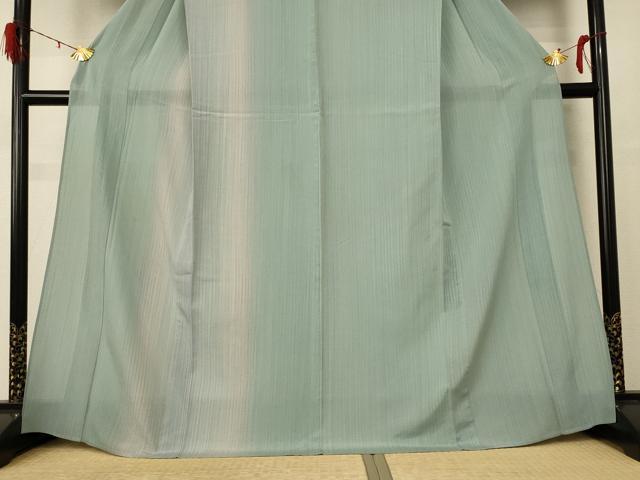 平和屋着物＊夏物　訪問着　絽　縞　暈し染め　正絹　逸品　AABD8990jd