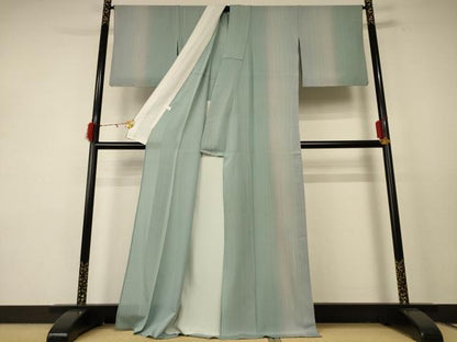 平和屋着物＊夏物　訪問着　絽　縞　暈し染め　正絹　逸品　AABD8990jd