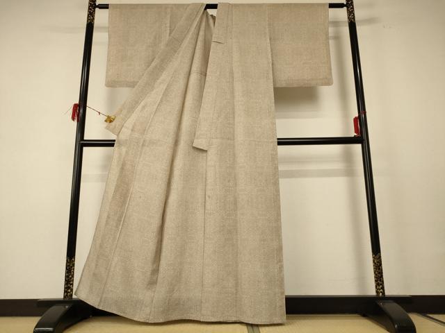 平和屋着物＊夏物 本場大島紬 夏大島 幾何学文様 正絹 逸品 AABD8991jd