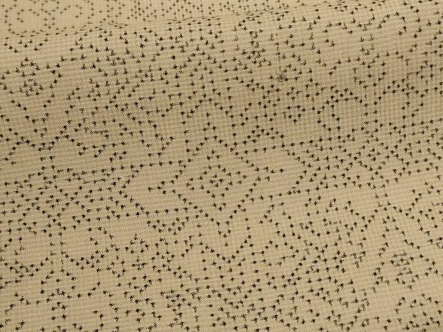 平和屋着物＊夏物　本場大島紬　夏大島　幾何学文様　正絹　逸品　AABD8991jd 平和屋着物＊夏物 本場大島紬 夏大島 幾何学文様 正絹 逸品 AABD8991jd