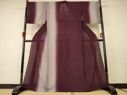 平和屋着物＊夏物　訪問着　絽　縞　暈し染め　正絹　逸品　AABD8996jd