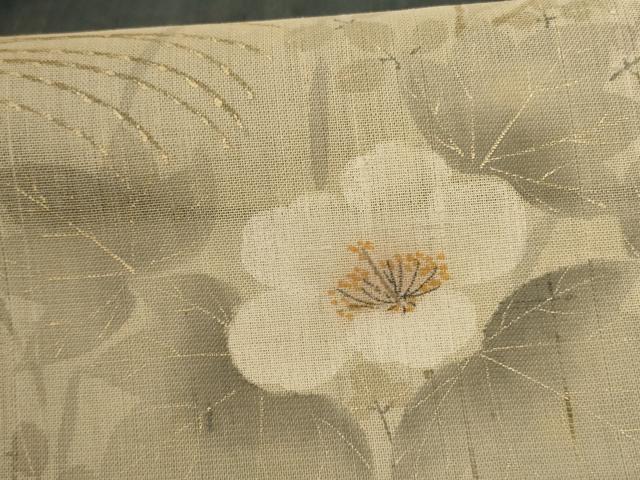 平和屋着物＊夏物 訪問着 紗紬 草花文 正絹 逸品 AABD8997jd