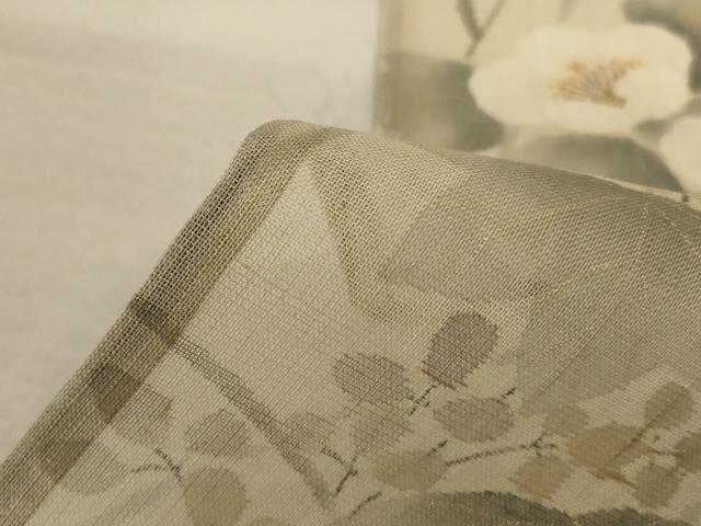 平和屋着物＊夏物 訪問着 紗紬 草花文 正絹 逸品 AABD8997jd