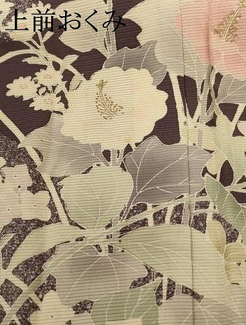 平和屋着物＊夏物 訪問着 絽 草花文 金彩 正絹 逸品 AABD8998jd