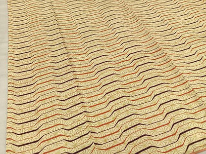 平和屋着物■上質な小紋　変わり縞　正絹　逸品　AABD9037oa