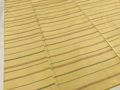 平和屋着物■上質な紬　横縞　正絹　逸品　AABD9058oa