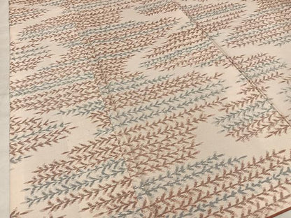 平和屋着物■上質な紬　草葉文　正絹　逸品　AABD9072oa