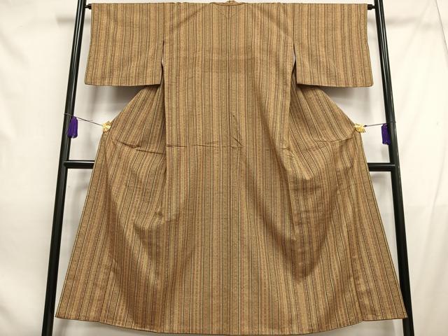 平和屋着物■上質な紬　間道　正絹　逸品　AABD9075oa