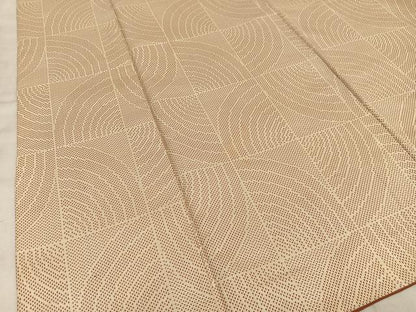 平和屋着物■上質な紬　幾何学文様　正絹　逸品　AABD9085oa