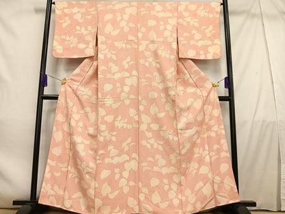 平和屋着物■上質な小紋　地紋起こし　蔦の葉文　正絹　逸品　AABD9086oa