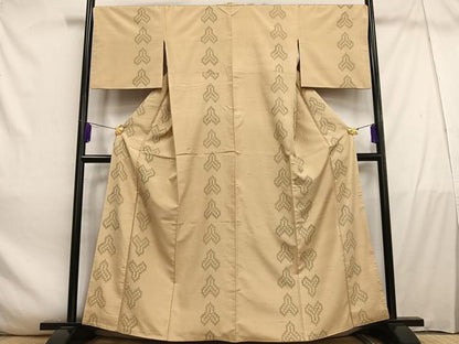 平和屋着物■上質な紬　毘沙門亀甲文　正絹　逸品　AABD9090oa