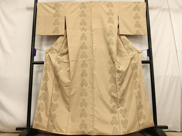 平和屋着物■上質な紬　毘沙門亀甲文　正絹　逸品　AABD9090oa