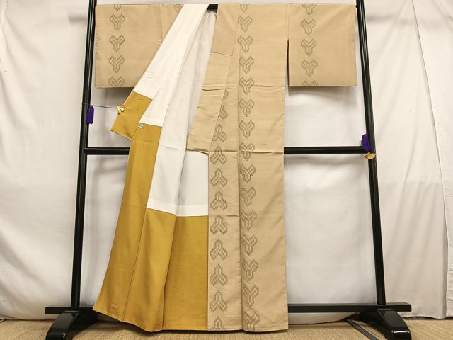 平和屋着物■上質な紬　毘沙門亀甲文　正絹　逸品　AABD9090oa