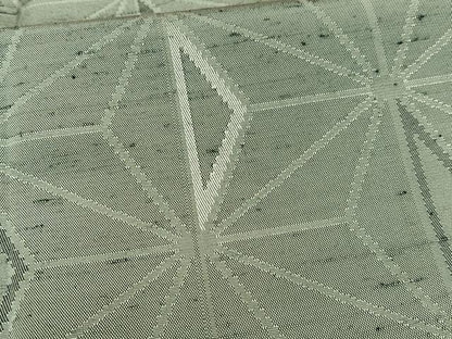 平和屋着物■上質な紬　麻の葉文様　正絹　逸品　AABD9095oa