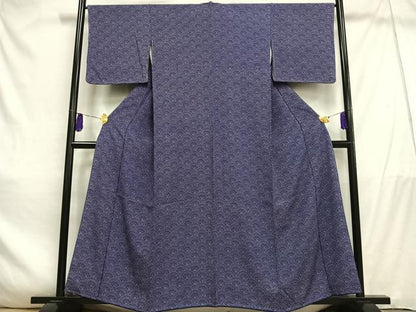 平和屋着物■上質な小紋　青海波　正絹　逸品　AABD9108oa