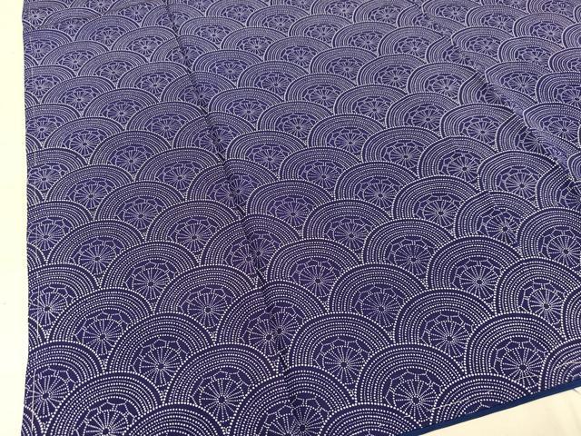 平和屋着物■上質な小紋　青海波　正絹　逸品　AABD9108oa
