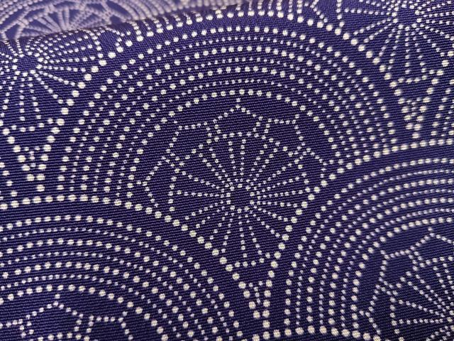 平和屋着物■上質な小紋　青海波　正絹　逸品　AABD9108oa