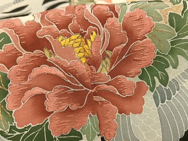 平和屋着物■豪華黒留袖 刺繍 双鳥飛鶴花文 金彩 正絹 逸品 AABD9110oa