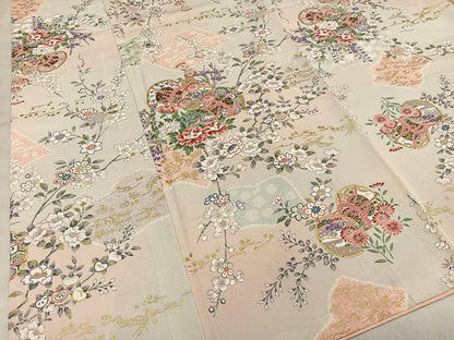 平和屋着物■上質な小紋　花鼓文　暈し染め　金彩　正絹　逸品　AABD9133oa