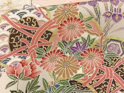 平和屋着物■上質な小紋　花鼓文　暈し染め　金彩　正絹　逸品　AABD9133oa
